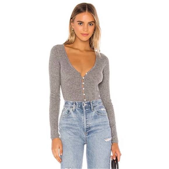 Lovers + Friends Sweaters - Lovers and Friends Baxter Cardigan Ribbed Pearl women’s size XS